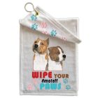 American Staffordshire Terrier Amstaff Paw Wipe Towel 11" x 18" Grommet with Clip