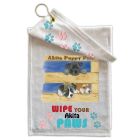 Akita Paw Wipe Towel 11" x 18" Grommet with Clip