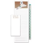Poodle To Do List Magnetic Shopping Pad Notepad & Pencil Gift Set