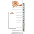 Poodle Apricot Toy To Do List Magnetic Shopping Pad Notepad & Pencil Gift Set