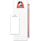 Greyhound To Do List Magnetic Shopping Pad Notepad & Pencil Gift Set