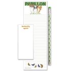 Papillon To Do List Magnetic Shopping Pad Notepad & Pencil Gift Set