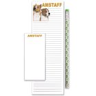 American Staffordshire Terrier Amstaff To Do List Magnetic Shopping Pad Notepad & Pencil Gift Set